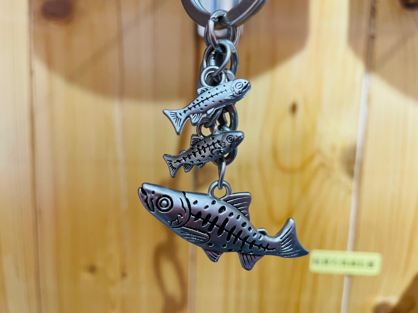 武陵農場_官方購物平台櫻花鉤吻鮭金屬鑰匙圈